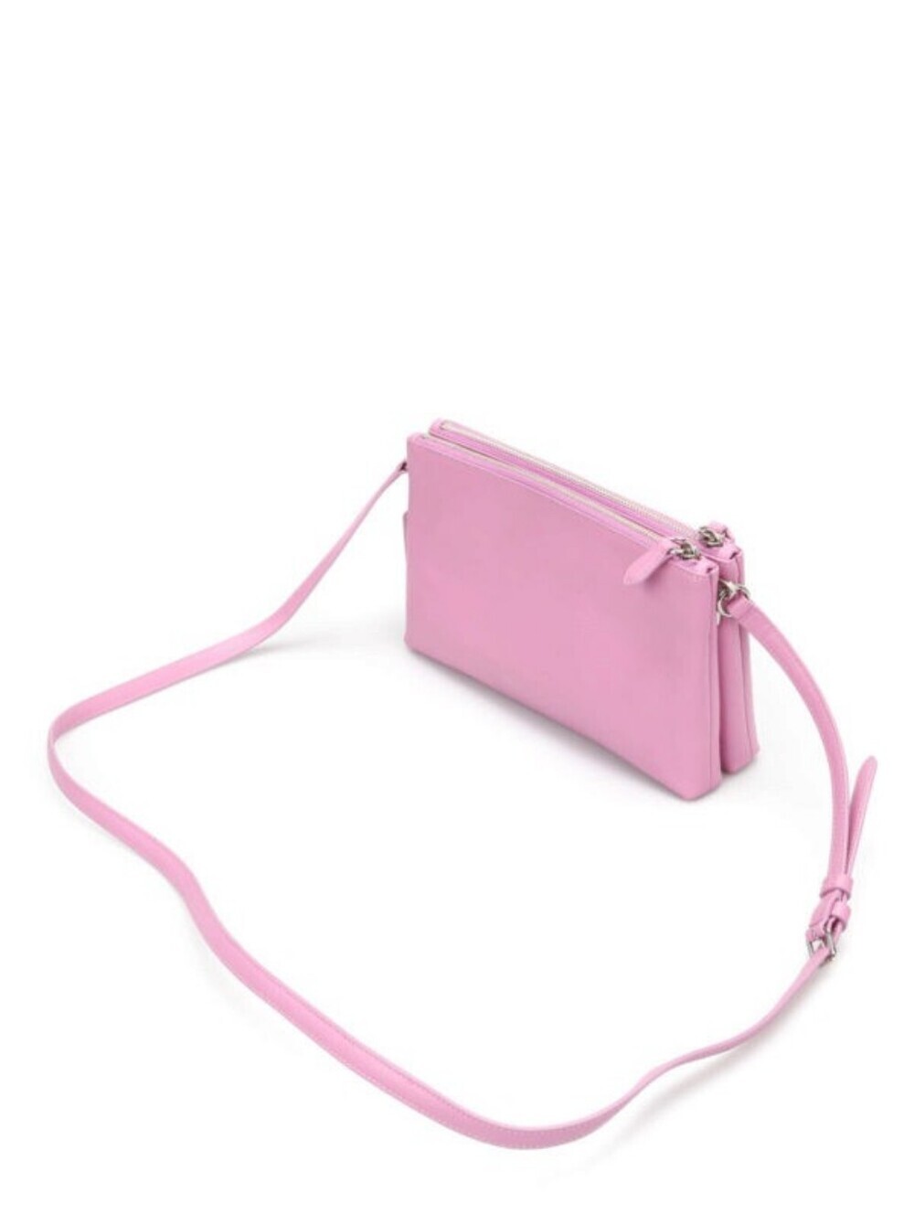 Coach Crosby Crossbody Bag Double Zip Pink Calf Leather 10"x6" - Picture 2 of 16
